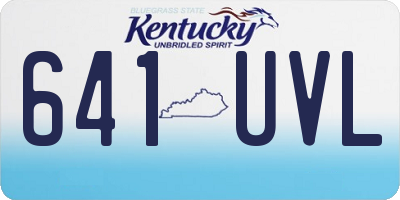KY license plate 641UVL