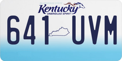 KY license plate 641UVM