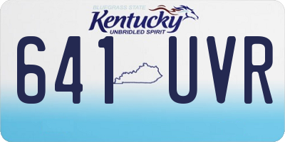 KY license plate 641UVR
