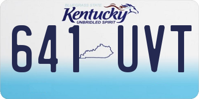 KY license plate 641UVT