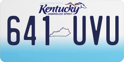KY license plate 641UVU