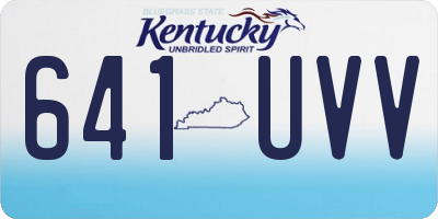 KY license plate 641UVV