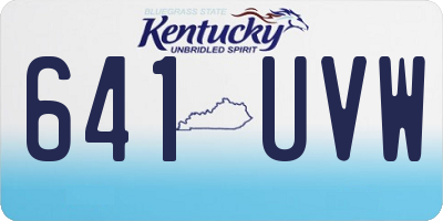 KY license plate 641UVW