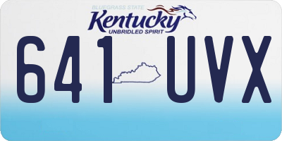 KY license plate 641UVX