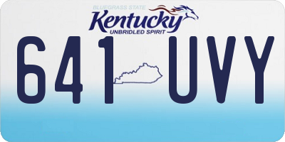 KY license plate 641UVY