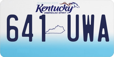 KY license plate 641UWA