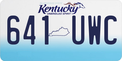 KY license plate 641UWC