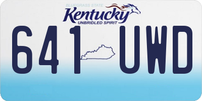 KY license plate 641UWD
