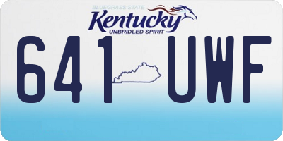 KY license plate 641UWF