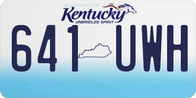 KY license plate 641UWH