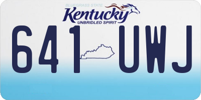 KY license plate 641UWJ