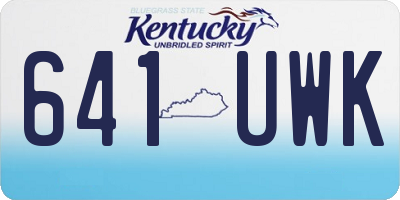 KY license plate 641UWK