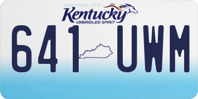 KY license plate 641UWM