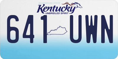 KY license plate 641UWN