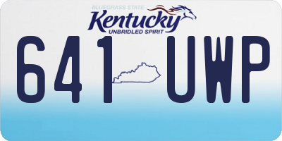 KY license plate 641UWP