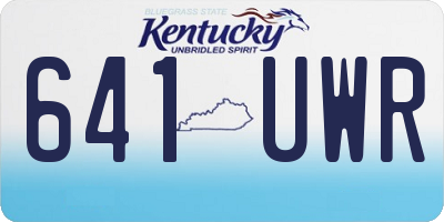 KY license plate 641UWR