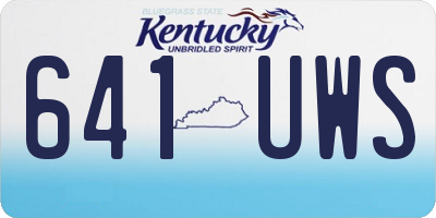 KY license plate 641UWS