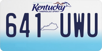KY license plate 641UWU