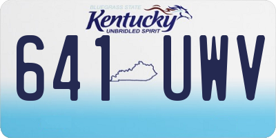 KY license plate 641UWV