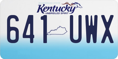 KY license plate 641UWX
