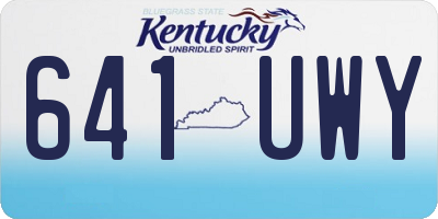 KY license plate 641UWY