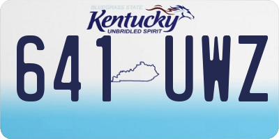 KY license plate 641UWZ