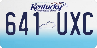 KY license plate 641UXC