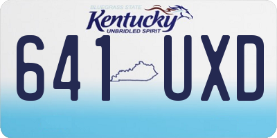 KY license plate 641UXD