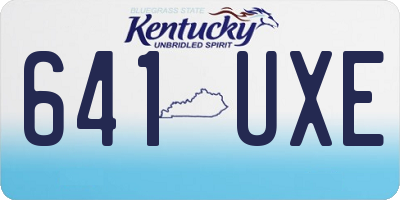 KY license plate 641UXE