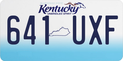 KY license plate 641UXF