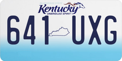 KY license plate 641UXG