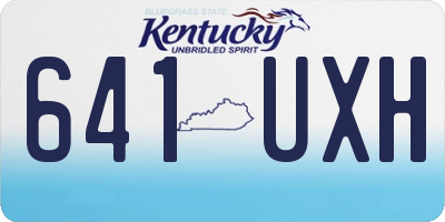 KY license plate 641UXH