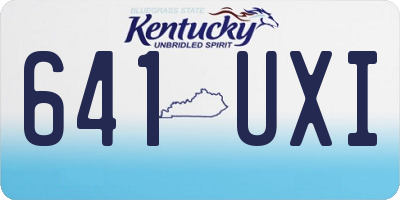 KY license plate 641UXI