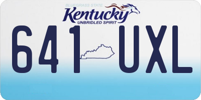 KY license plate 641UXL