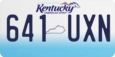 KY license plate 641UXN