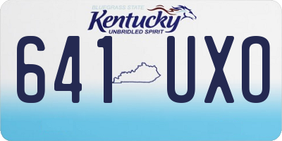 KY license plate 641UXO