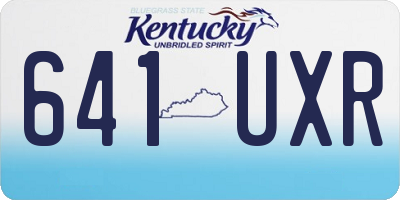 KY license plate 641UXR