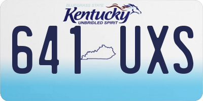 KY license plate 641UXS