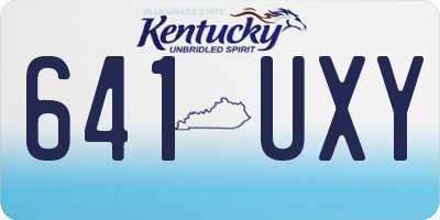 KY license plate 641UXY
