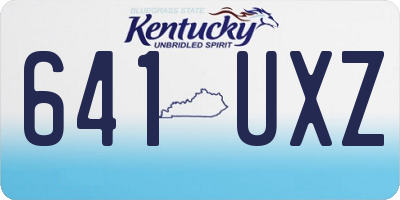 KY license plate 641UXZ