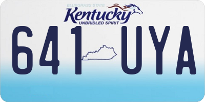 KY license plate 641UYA