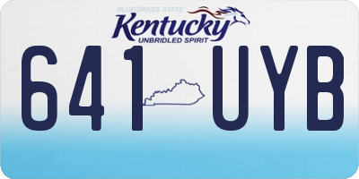 KY license plate 641UYB