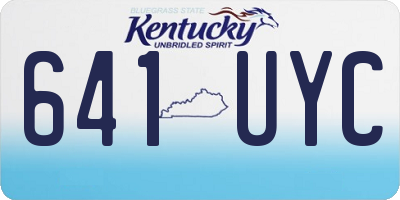 KY license plate 641UYC