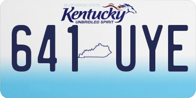 KY license plate 641UYE