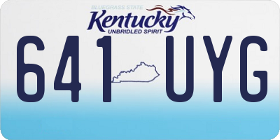 KY license plate 641UYG