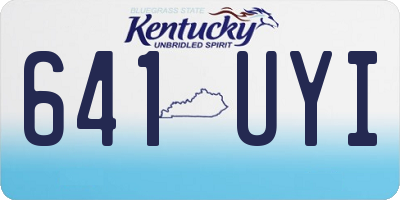KY license plate 641UYI
