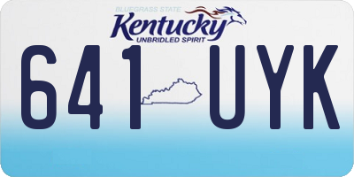 KY license plate 641UYK