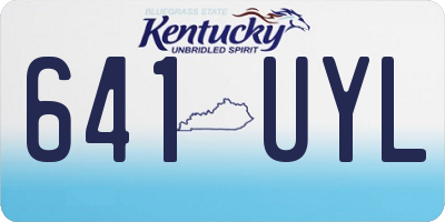KY license plate 641UYL