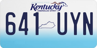 KY license plate 641UYN
