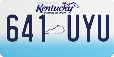 KY license plate 641UYU